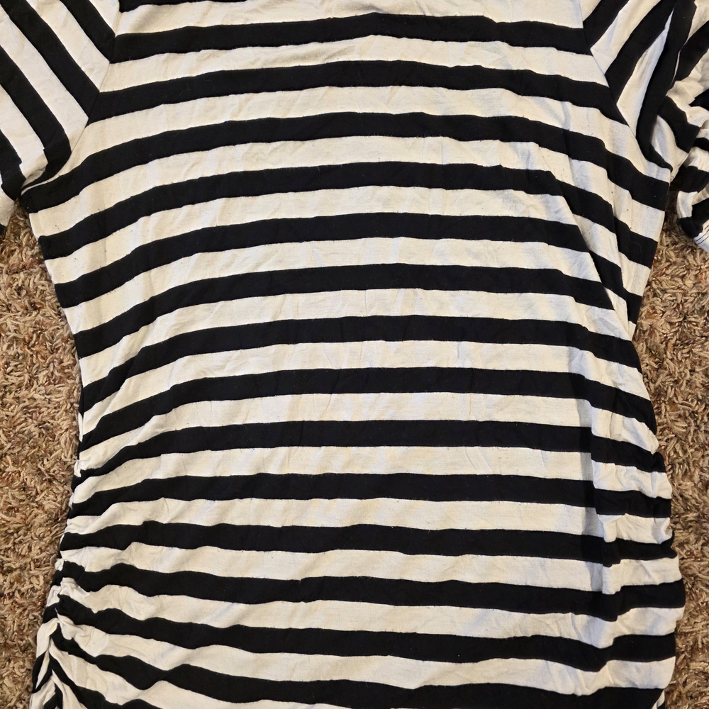 Striped Black and White Women's Top